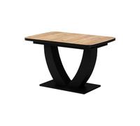 Vicco Table de Salle à Manger Fenaro, Chêne doré/Noir, 120-160 x 80 cm | extensible, avec fonction d’extension pour un ajustement flexible de la taille de la table