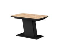 Vicco Table de Salle à Manger Fenaro, Chêne doré/Noir, 120-160 x 80 cm | extensible, extensible pour une adaptation flexible à la taille de la table