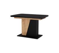 Vicco Table de Salle à Manger Fenaro, Chêne doré/Noir, 120x80cm Extensible