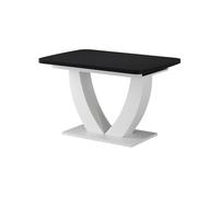 Vicco Table de Salle à Manger Fenaro, Noir/Blanc, 120-160 x 80 cm | extensible, avec fonction d’extension pour un ajustement flexible de la taille de la table