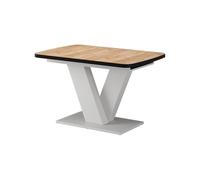 Vicco Table de Salle à Manger Fenaro, Noir/Blanc, 120x80cm Extensible