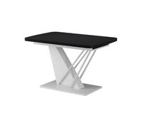 Vicco Table de Salle à Manger Fenaro, Noir/Blanc, 120x80cm Extensible, Extensible jusqu'à 160 cm avec rallonge intégrée