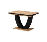 Vicco Table de Salle à Manger Fenaro, Noir/Chêne, 120-160 x 80 cm | extensible, avec fonction d’extension pour un ajustement flexible de la taille de la table