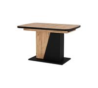 Vicco Table de Salle à Manger Fenaro, Noir/chêne, 120x80cm Extensible, Extensible avec rallonge pour des Dimensions de Table Flexibles
