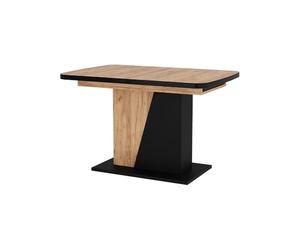 Vicco Table de Salle à Manger Fenaro, Noir/chêne, 120x80cm Extensible, Extensible avec rallonge pour des Dimensions de Table Flexibles