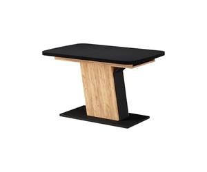 Vicco Table de Salle à Manger Fenaro, Noir/Chêne doré, 120-160 x 80 cm