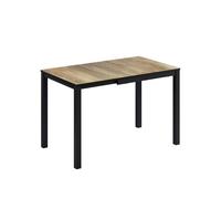 Vicco Table de Salle à Manger Granny Chêne Rustique/Anthracite 80-120x70 | extensible, avec fonction d’extension pour des longueurs de table variables
