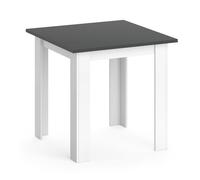 Vicco Table de Salle à Manger Karlos, Anthracite/Blanc, 80 x 80 cm