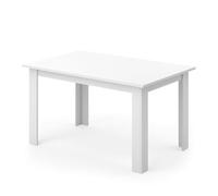 Vicco Table de Salle à Manger Karlos, Blanc, 140 x 90 cm
