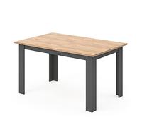 Vicco Table de Salle à Manger Karlos, Chêne de Force doré/Anthracite, 140 x 90 cm