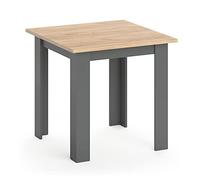 Vicco Table de Salle à Manger Karlos, Chêne de Force doré/Anthracite, 80 x 80 cm