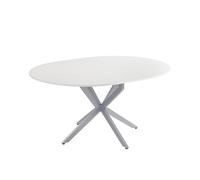 Vicco Table de Salle à Manger Loyd, Blanc/Gris, 120x76.5cm Extensible, adapté à l’Extension de la Surface de Table en Cas de Besoin