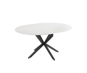 Vicco Table de Salle à Manger Loyd, Blanc/Noir, 120x76.5cm Extensible, adapté à l’Extension de la Surface de Table en Cas de Besoin
