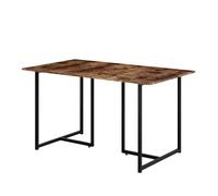 Vicco Table de Salle à Manger Merido, Chêne Rustique/Noir, 140x80cm