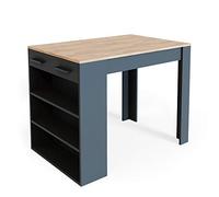 Vicco Table de Salle à Manger Repose, Anthracite/chêne doré, 67x100cm, Convient comme Surface de Travail ou Espace de Rangement supplémentaire