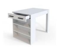 Vicco table de salle à manger Repose, Blanc, 67x100cm Blanc G