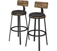 Vicco Tabouret de bar Caracas, 34 x 102 cm 2 pièces, Chêne rustique/Noir
