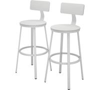 Vicco Tabouret de bar Caracas, 34 x 102 cm Lot de 2, Blanc