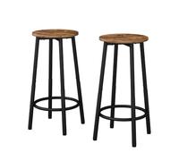 Vicco Tabouret de Bar Edmonton, Chêne Rustique, 31.5 x 64 cm 2 pièces