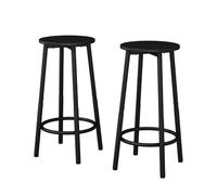 Vicco Tabouret de Bar Edmonton, Noir, 31.5 x 64 cm 2 pièces