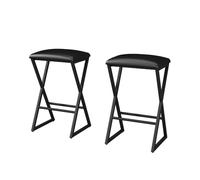 Vicco Tabouret de bar Vault, 30 x 40 cm 2 pièces, Noir