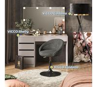 Vicco Tabouret Goldamo, Anthracite, 45x79cm pivotant à 360 degrés