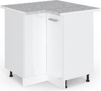 Vicco Universal Armoire d'angle R-Line, 75.6cm avec porte, avec PT, Blanc Haute brillance/Blanc