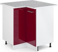 Vicco Universal Armoire d'angle R-Line, 75.6cm avec porte, avec PT, Rouge bordeaux Haute brillance/Blanc