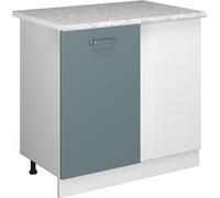 Vicco Universal Armoire d'angle R-Line, 86cm avec porte, avec PT, Bleu-gris/Blanc