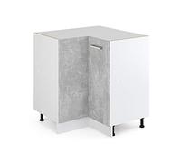 Vicco Universal Armoire d'angle R-Line, Béton, 75.6cm avec Porte, sans PT, pour Le Rangement des ustensiles ménagers et des provisions
