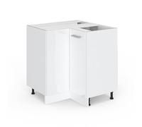 Vicco Universal Armoire d'angle R-Line, Blanc Haute Brillance, 75.6cm