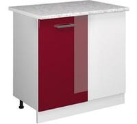 Vicco Universal Armoire dangle R-Line, Rouge bordeaux Haute brillance, 86cm avec porte, avec PT Rouge bordeaux Haute brillance G