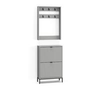 Vicco Vestiaire Eliza, Gris, 60x92cm Set, 2 pièces
