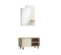Vicco Vestiaire Puerto, Chêne/Cachemire, Ensemble de 2 pièces