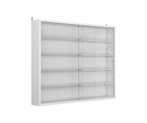 Vicco vitrine Murale Showla, Blanc, avec 4 étagères, pour Montage Mural pour Le Rangement et la présentation