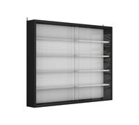 Vicco vitrine Murale Showla, Noir/Blanc, avec 4 étagères, pour Montage Mural pour Le Rangement et la présentation