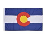 VICDRIA Drapeau du Colorado 15,2 x 25,4 cm, drapeaux d'État US CO pour l'extérieur, broderie complète luxueuse, œillets en laiton