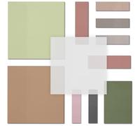 VICDUEKG 400 Feuilles de Notes Autocollantes Transparentes, Notes Autocollantes Transparentes, Ensemble de Notes Autocollantes imperméables pour l'école, Le Bureau, la Maison (75 x 75 mm, 57 x 36 mm,