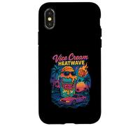 Vice Cream Heatwave Retro Miami Ice Cream Florida Basketball Coque pour iPhone X/XS