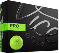 Vice Golf Pro Plus 2020 | 12 balles de Golf | Caractéristiques : 4 pièces en uréthane moulé, Longueur maximale, Rotation réduite du Driver | Plus de Couleurs : Blanc, Rouge Fluo | Profil : pour Les