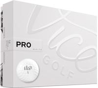 Vice Golf Pro White 2020,12 balles de Golf,Caractéristiques : 3 pièces en uréthane, contrôle Maximal, Rotation élevée en Jeu Court,Rouge,Profil : pour golfeurs avancés