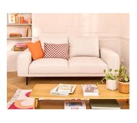 Vicence - canapé droit 2 places en tissu - Beige