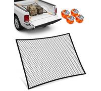 Vicera Filet de coffre de 120x100 cm avec 4 sangles de serrage • Filet de coffre pour les grands SUV, camionnettes, bus, fourgonnettes • Filet de coffre pour la sécurisation des charges avec sangles