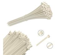 Viceree 100 Attache Cable Universels BLANC -3.6x200mm- Serre Cable et Collier de Serrage Plastique - Solution de Gestion de Câbles Efficace et Robuste - Attaches Cable Blanc de Haute Qualité