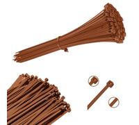 Viceree 100 Attache Cable Universels MARRON -3.6x200mm- Serre Cable et Collier de Serrage Plastique - Solution de Gestion de Câbles Efficace et Robuste - Attaches Cable Marron de Haute Qualité