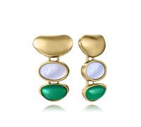 VICEROY Boucles d'oreilles en acier Ip Pierre Nat Madr Per Sra Fshn, 3, Acier allié, Agate Amazonite Pierre naturelle Agate Amazonite