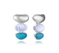 VICEROY Boucles d'oreilles en acier Ip Pierre Nat Madr Per Sra Fshn, 3, Acier allié, Agate Amazonite Pierre naturelle Agate Amazonite