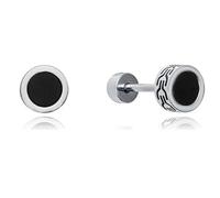 Viceroy Boucles d'Oreilles Homme Pierre Naturelle Argenté - Acier Inoxydable - 0 cm - 14215E01010