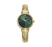 Viceroy Chic 401314-67 - Montre femme analogique en acier inoxydable doré, cadran vert, verre minéral, bracelet tubulaire