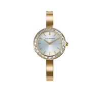 Viceroy Montre pour femme 41146-67 - Boîtier et bracelet en acier IP doré, lunette avec zircons verts, cadran vert, 30 mm, 3 ATM, or